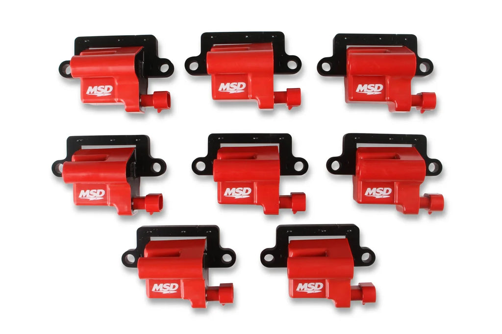 MSD MSD Ignition Coil - GM LS Blaster Series - L-Series Truck Engine - Red - 8-Pack 82648 - Main Product View