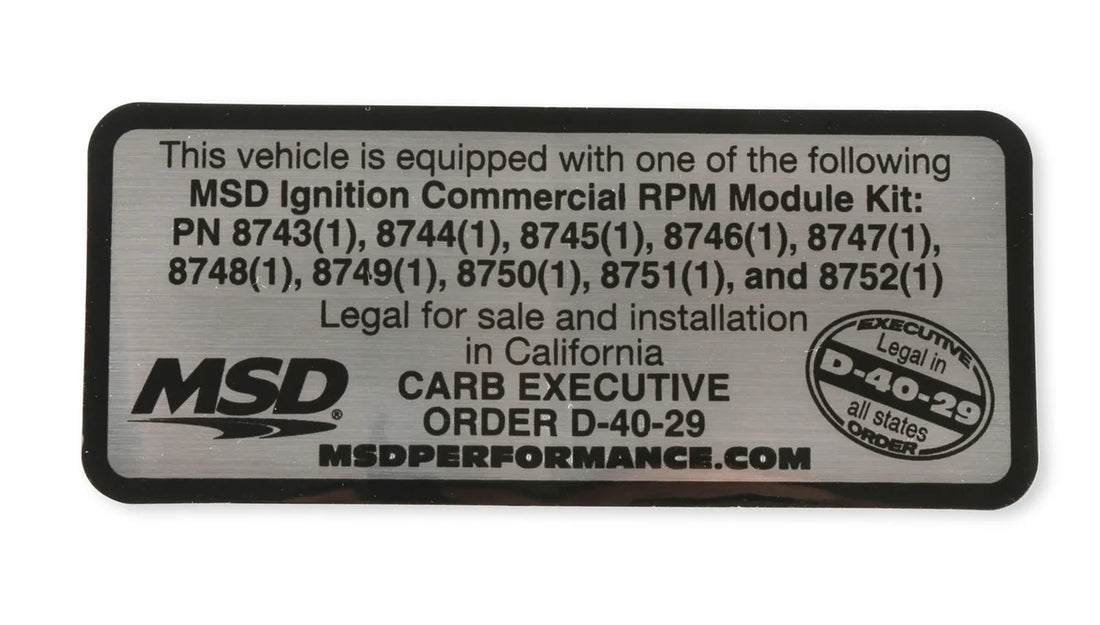 MSD MSD RPM Modules - 5000 Series Kit - Even Increments - Marine 87456 - Back View