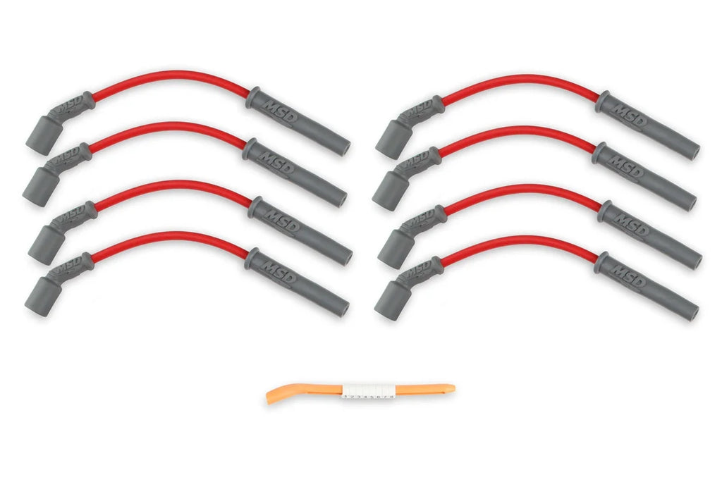 MSD MSD Super Conductor 8.5mm Wire Set, Red, GM Truck & SUV 99-13 4.8/5.3/6.0/8.1L 32829 - Side View