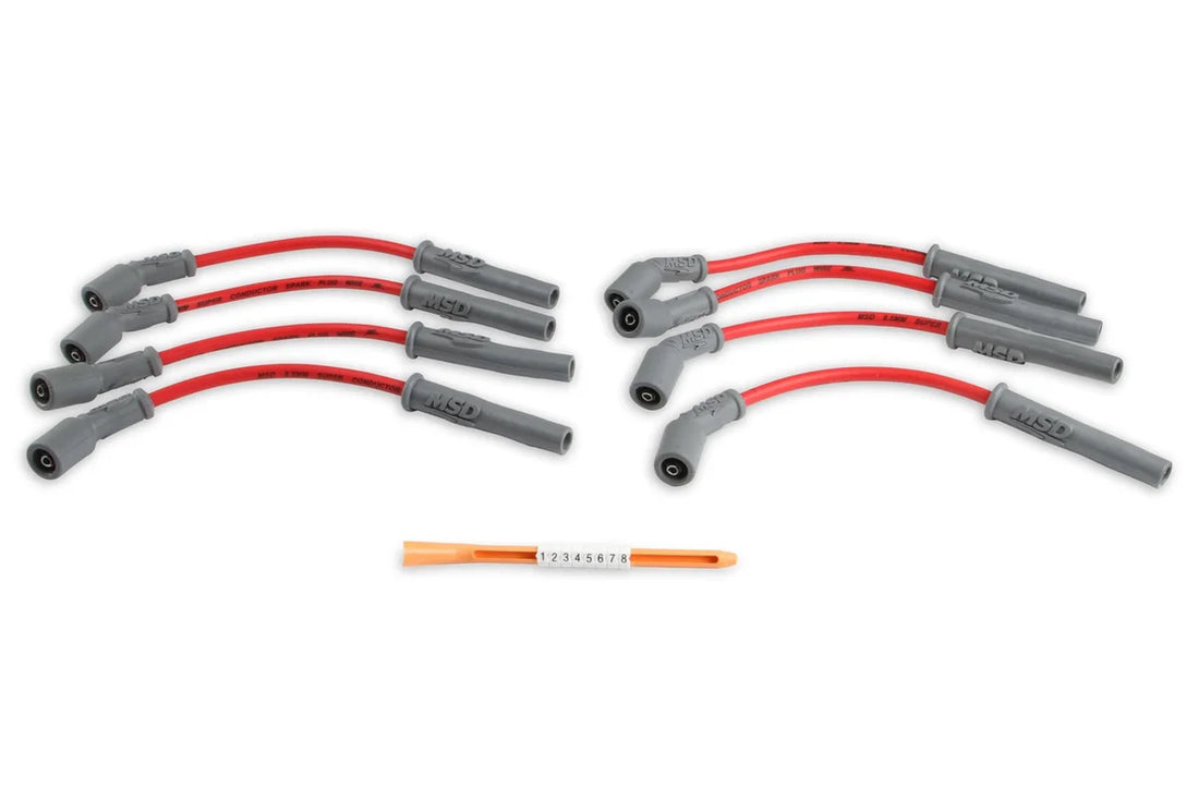 MSD MSD Super Conductor 8.5mm Wire Set, Red, GM Truck & SUV 99-13 4.8/5.3/6.0/8.1L 32829 - Back View