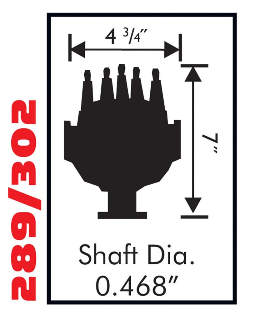 MSD Pro-Billet Cam Sync Distributor, Ford 289/302, Bronze gear 2360 - Side View
