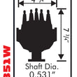 Load image into Gallery viewer, MSD Pro-Billet Cam Sync Distributor, Ford 351W, Steel gear 2362 - Side View