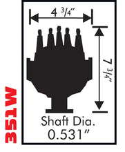 Load image into Gallery viewer, MSD Pro-Billet Cam Sync Distributor, Ford 351W, Steel gear 2362 - Side View