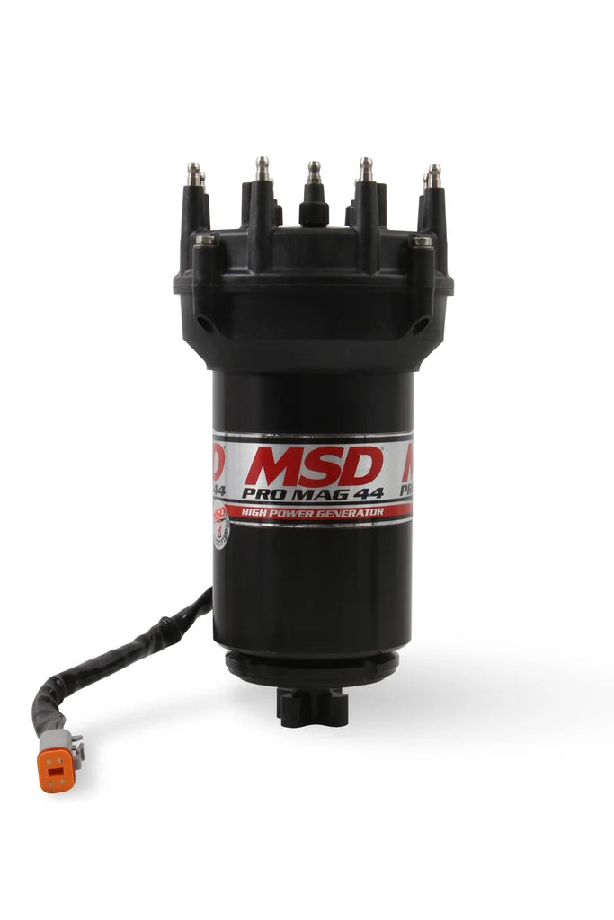 MSD Pro Mag 44 Amp Generator, CCW Rotation, Black, Pro Cap, Band Clamp 81407 - Main Product View