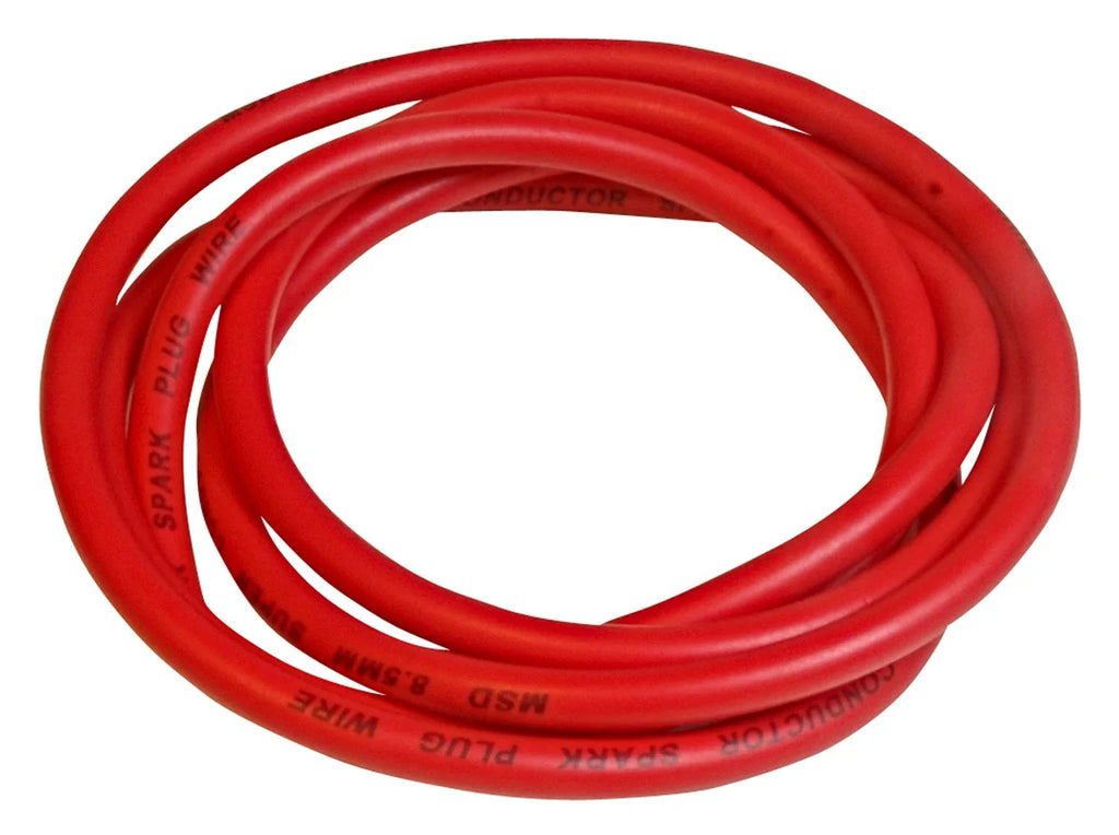 MSD Red Super Conductor Spark Plug wire in bulk, 6' length.