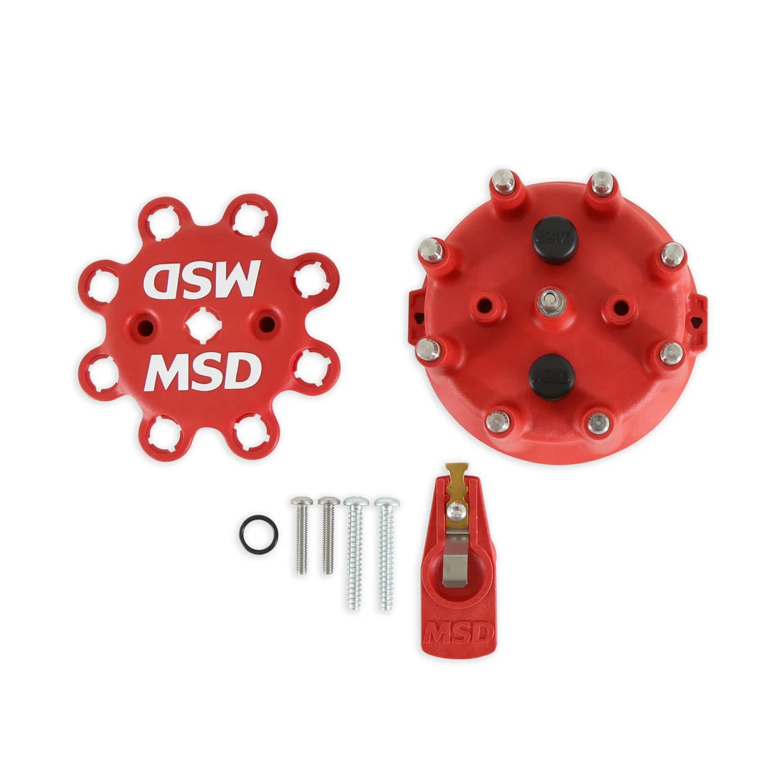 MSD Replacement Pro Cap Red, 3" terminal to terminal diameter - Side View