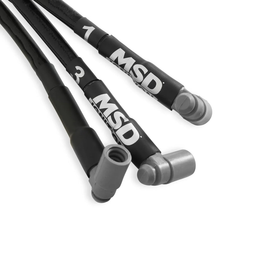 MSD Sleeved Spark Plug Wires for over valve cover, HEI fits 1955-2003 Chevrolet Bel Air / Biscayne / Blazer / Brookwood / ...