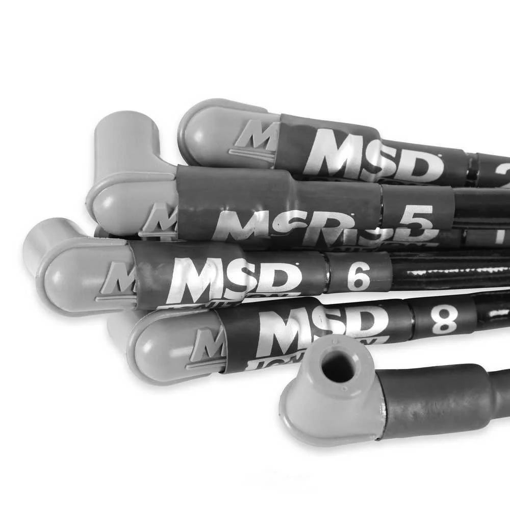 MSD Sleeved Spark Plug Wires under exhaust 35591 fits 1975 Chevrolet Bel Air, Caprice, Impala, Nova / 1972-1994 Chevrolet ...