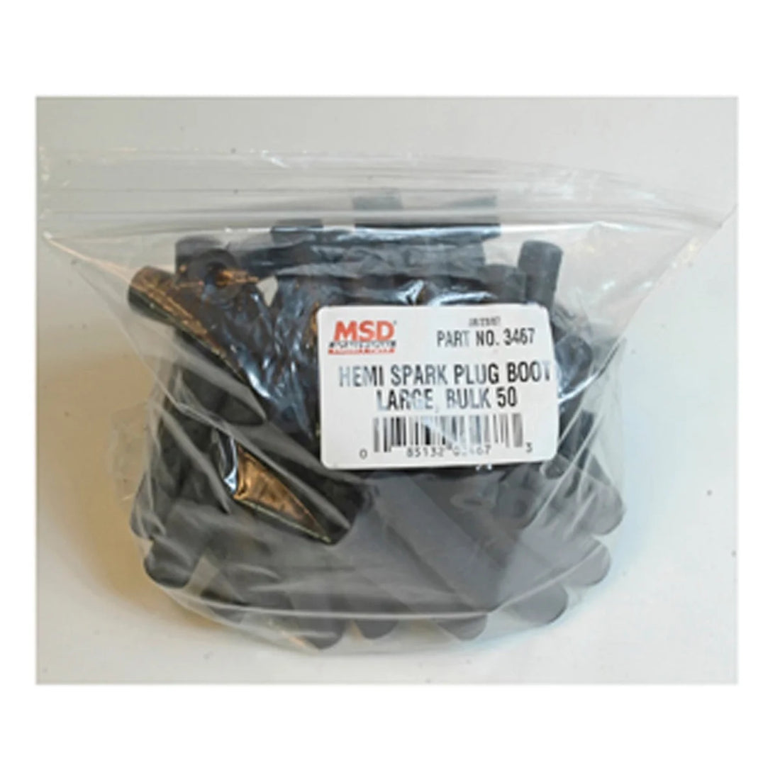 MSD Spark Plug Boot Bulk 50 For Tubes fits HEMI - Side View