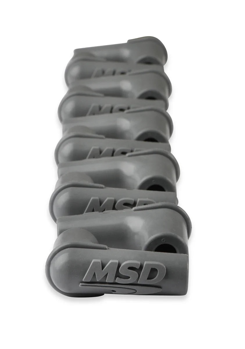 MSD Spark Plug Boots, 90 Degree with MSD Logo, Gray Silicone 50EA - Additional View 6