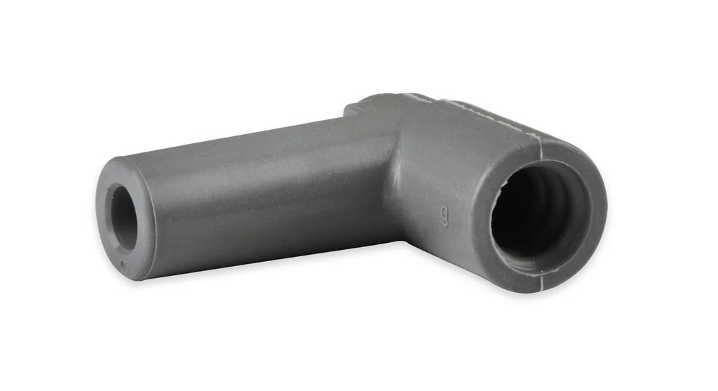 MSD Spark Plug Boots, Straight/Multi-Angle, with MSD Logo Gray Silicone, 50EA - Back View