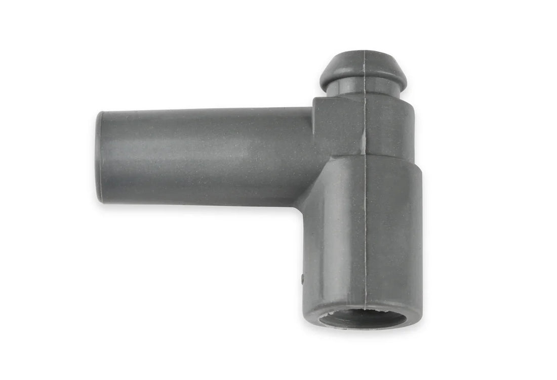 MSD Spark Plug Boots, Straight/Multi-Angle, with MSD Logo Gray Silicone, 50EA - Installation View