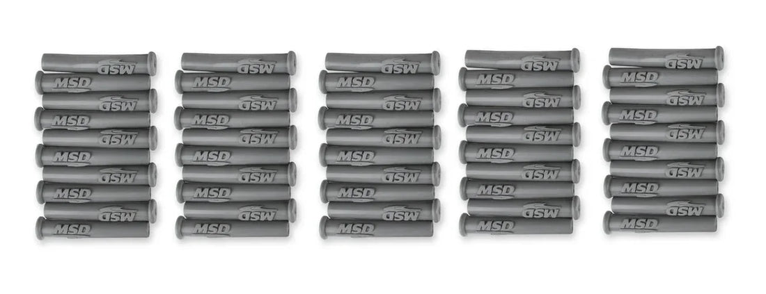 MSD Spark Plug Boots, Straight/Multi-Angle, with MSD Logo Gray Silicone, 50EA - Additional View 5