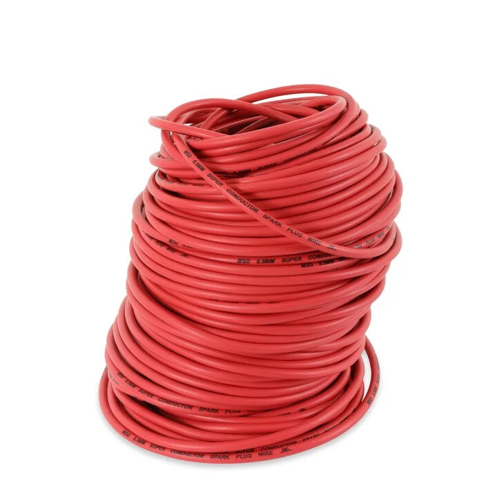 MSD Spark Plug Wire - Super Conductor - 8.5mm - Red - Bulk - Side View