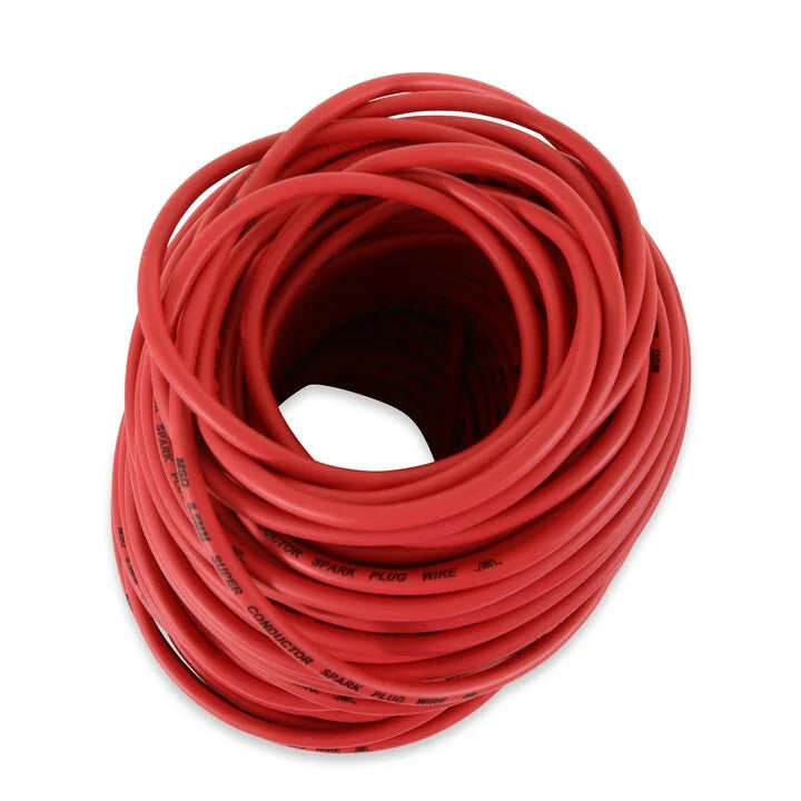 MSD Spark Plug Wire - Super Conductor - 8.5mm - Red - Bulk - Top View
