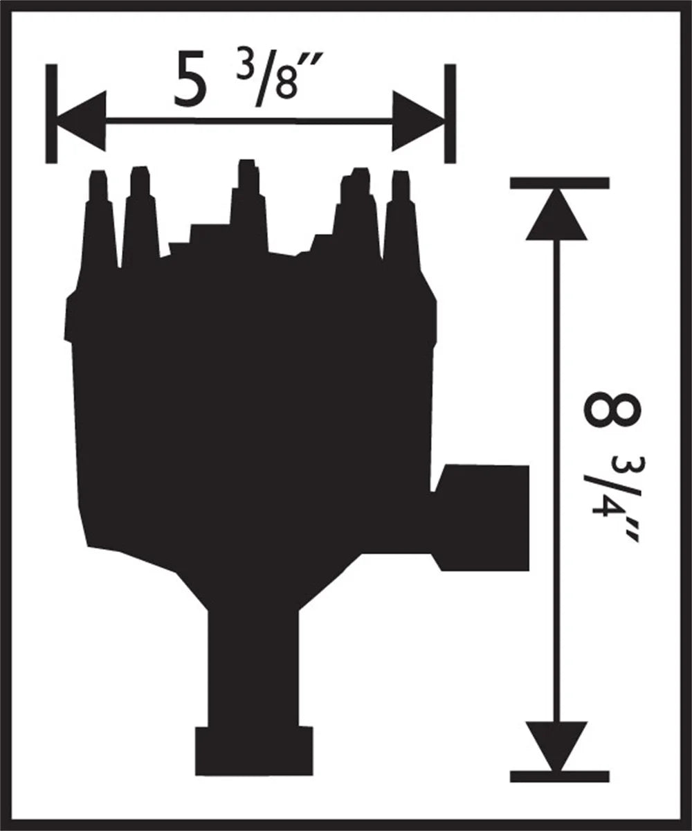 MSD Steel gear for factory roller cam, includes module 8452 - Side View