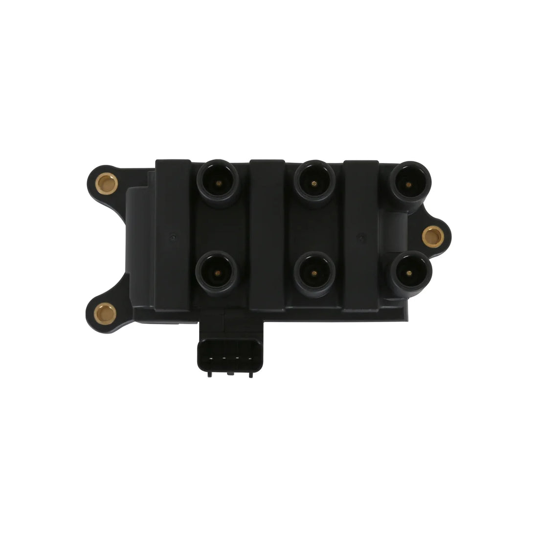 MSD Street Fire Ignition Coil Pack, 6-Tower DIS Style, Black fits 2001-2004 Ford - Top View