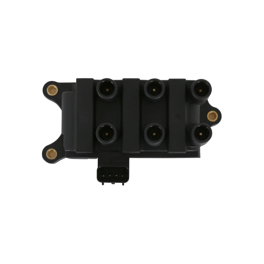 MSD Street Fire Ignition Coil Pack, 6-Tower DIS Style, Black fits 2001-2004 Ford - Top View