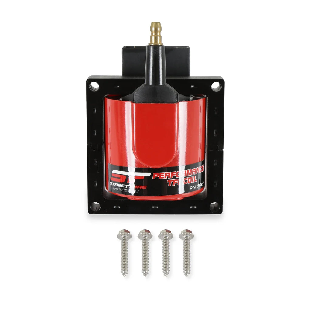 MSD Street Fire Ignition Coil, Red, TFI style, Individual fits 1983-1997 Ford - Main Product View