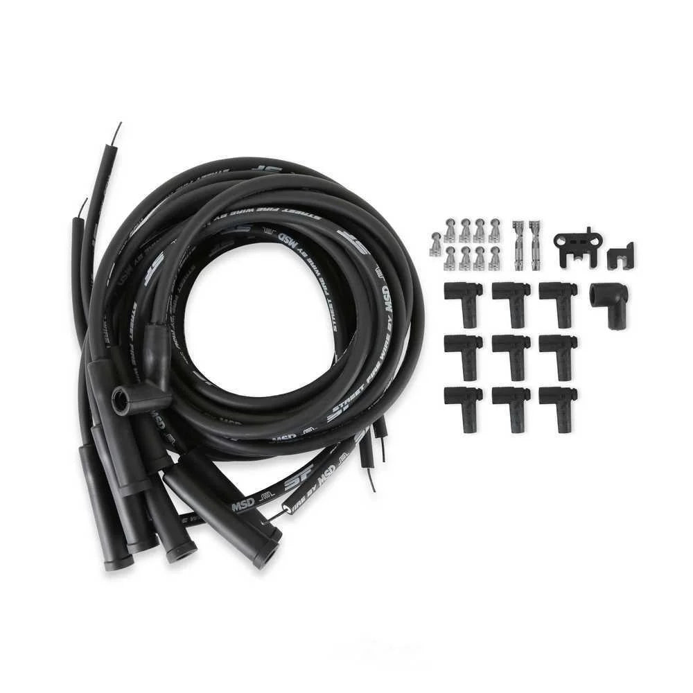 MSD Street-Fire Wire Set Multi-Angle plug, Universal 5550 fits 1988-1994 Ford F-super Duty, F-53 Motorhome Chassis 7.5L V8...
