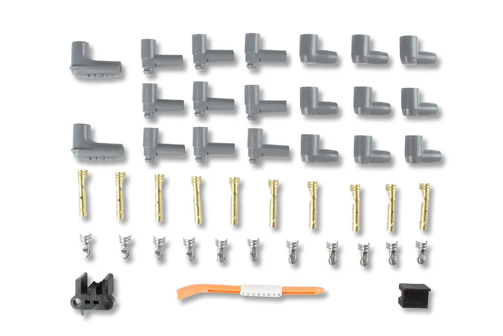MSD Super Conductor Spark Plug Wire Set 8 Cyl 90° Plug, Socket/HEI Cap 31239 - Installation View