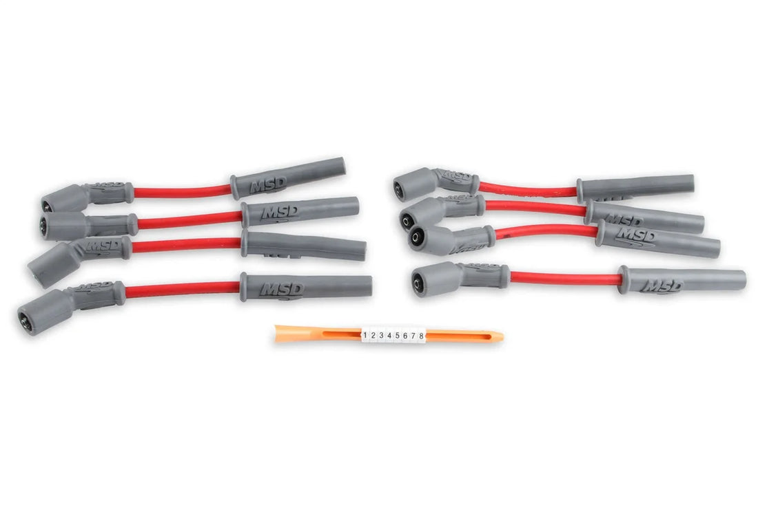 MSD Super Conductor Spark Plug Wire Set, GM LS1, '97-On, Vette, Camaro 32819 - Back View