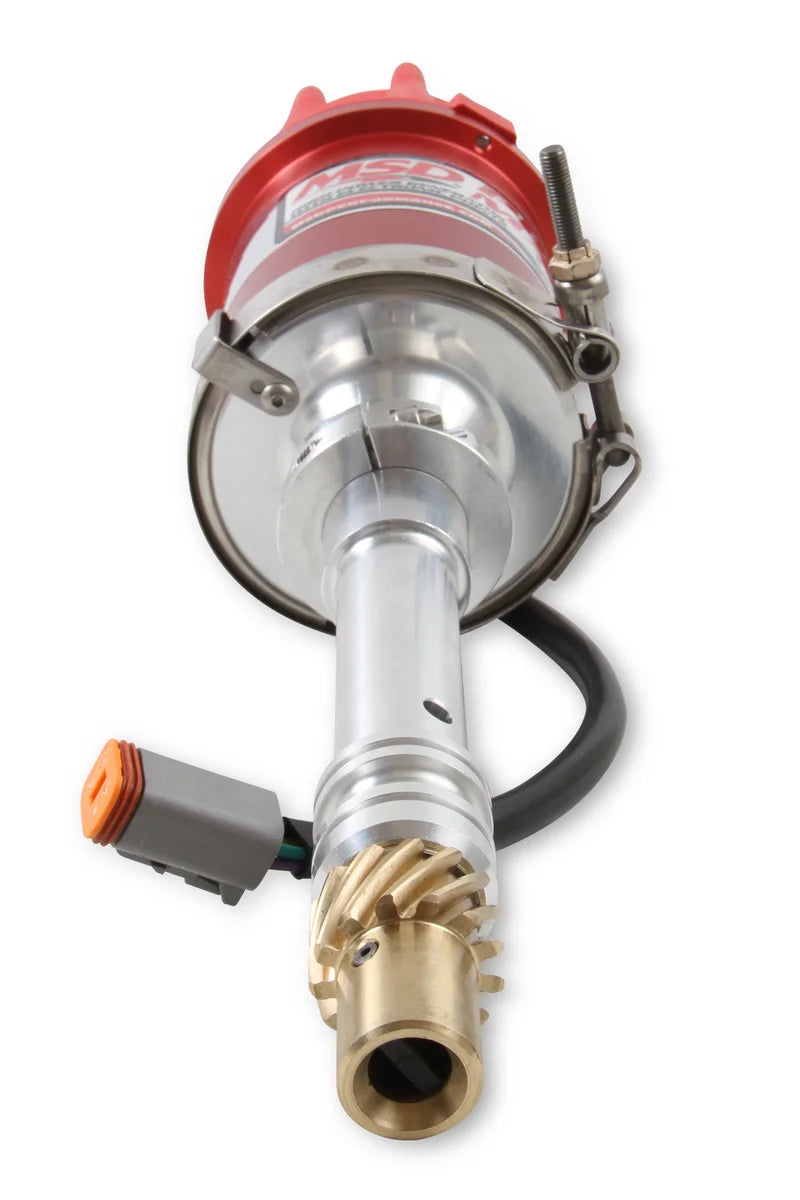 MSD Supplied with a bronze gear, band clamp, cap and rotor. 7908 - Side View