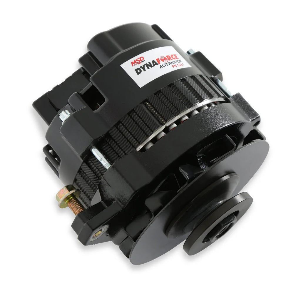 MSD This Alternator features 160 AMPS and a black finish for subtle appearance! - Back View