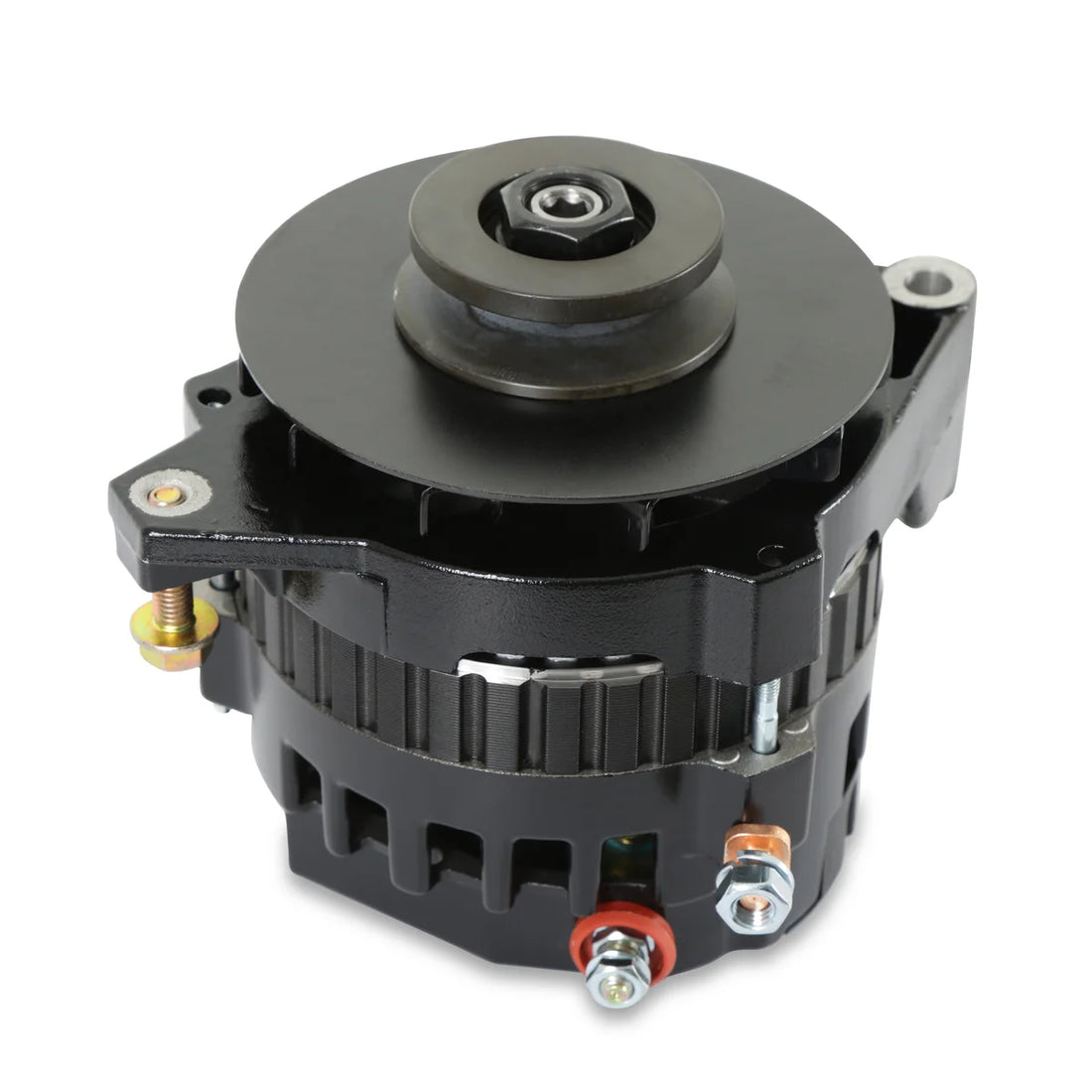 MSD This Alternator features 160 AMPS and a black finish for subtle appearance! - Installation View