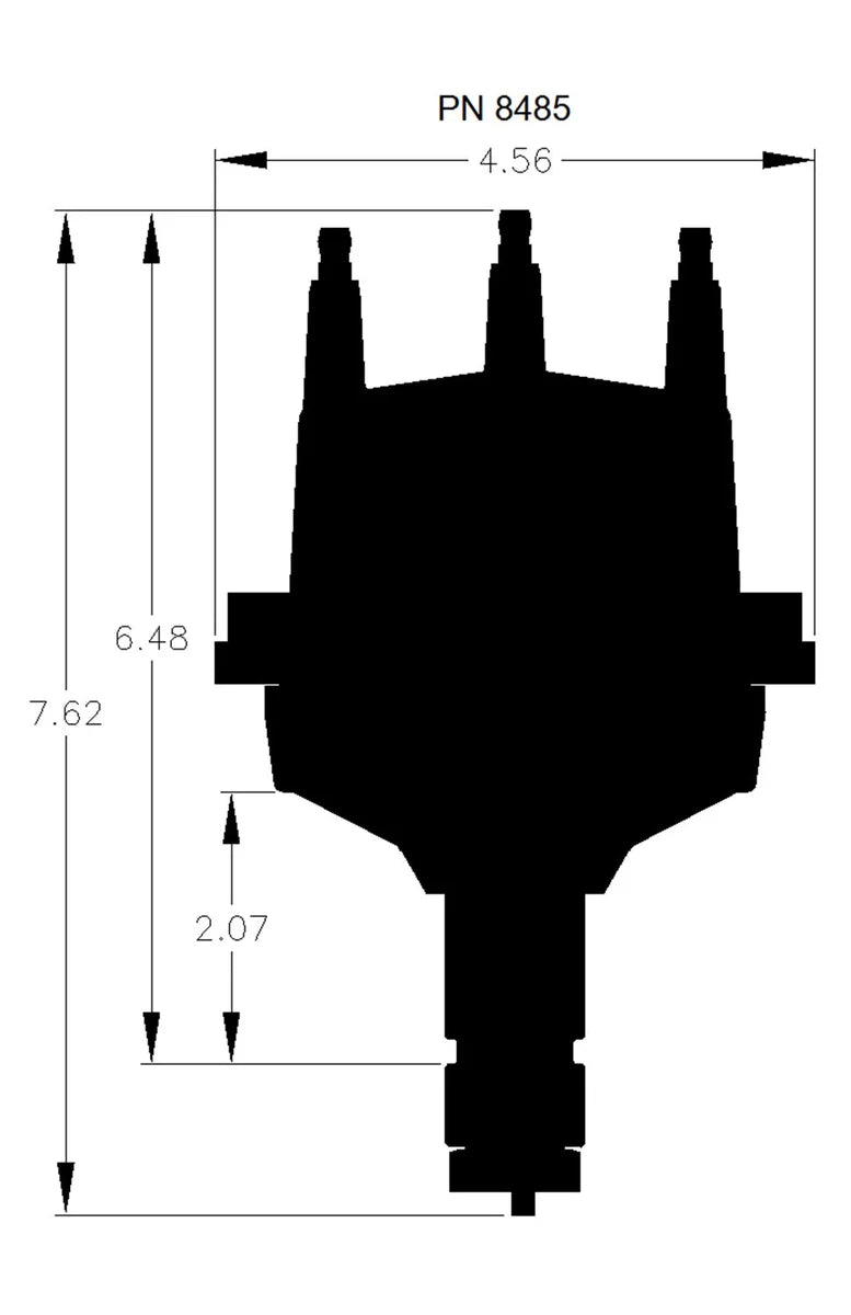 MSD VW Billet Distributor 8485 - Side View
