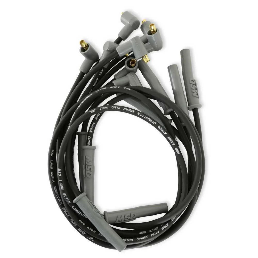 MSD use on Socket, Black jacket. 31373 fits 1966-1974 Chevrolet BIG Block / 1966-1974 GMC BIG Block - Side View