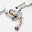 Load image into Gallery viewer, MXP 08-15 Mitsubishi Evolution 10 w/2 Section Pipes T304 SP Exhaust System w/Dual Exit - Side View