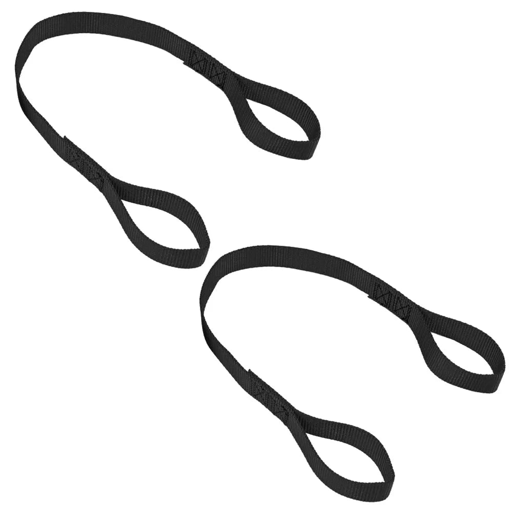 Mac's Tie Downs 1in x 18in Loop Strap Black Pair 111218