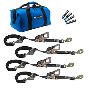 Mac's Tie Downs 4 Tie Down/Axle Strap Combo Twisted Hook 511108