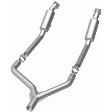 Load image into Gallery viewer, MagnaFlow 05-06 Ford Mustang 4.0L Direct Fit Converter - Installation View