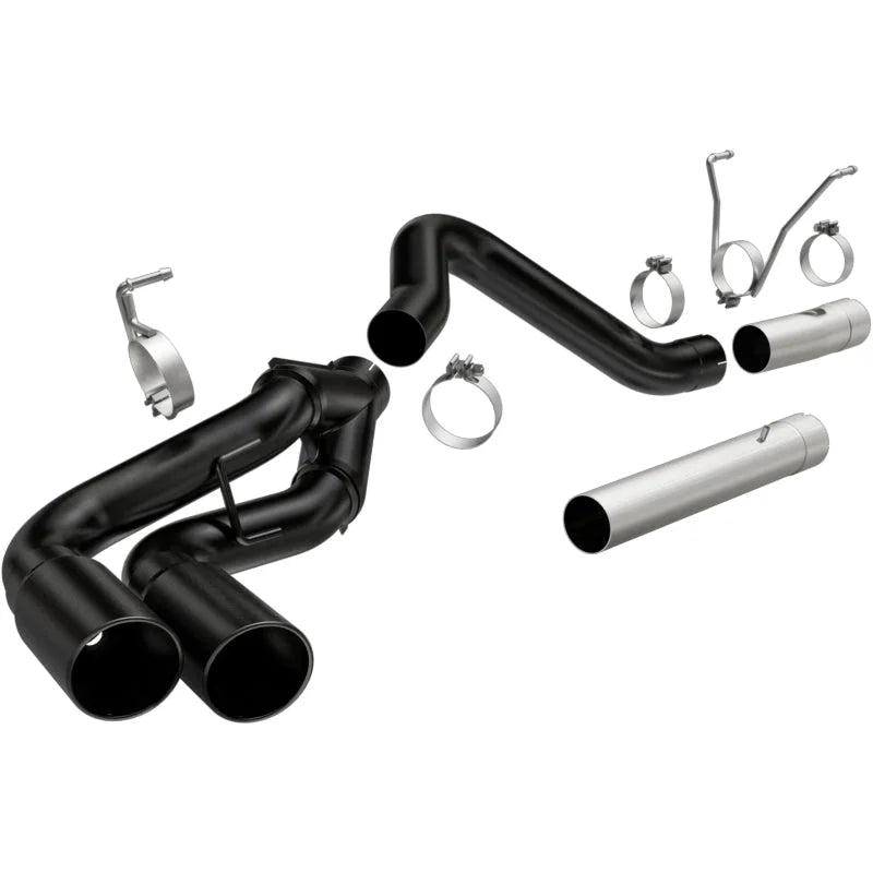 MagnaFlow 07-17 Dodge Ram 2500/3500 6.7L DPF-Back Black 4in Dual Single Passenger Side Rear Exit - Main Product View