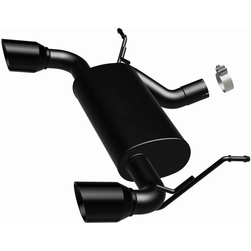 MagnaFlow 07-17 Jeep Wrangler JK 3.8/3.6L Dual Split Rear Exit Black Axle-Back Exhaust - Additional View 14