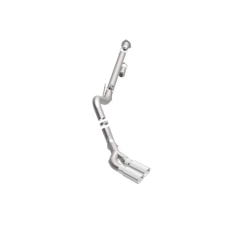 MagnaFlow 08-17 Ford F-250/F-350/F-450 4.6L/6.7 DPF-Back SS 4in Dual Single Passenger Side Rear Exit - Installation View