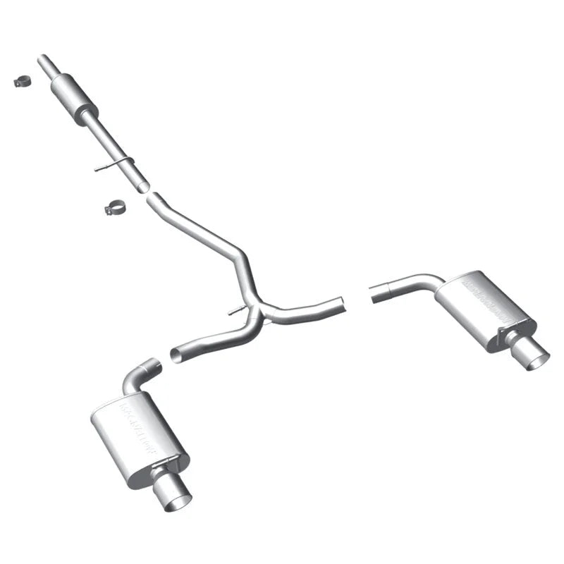 MagnaFlow 11-13 Ford Explorer V6 3.5L SS Catback Exhaust Dual Split Rear Exit w/ 3.5in SS Tips - Main Product View