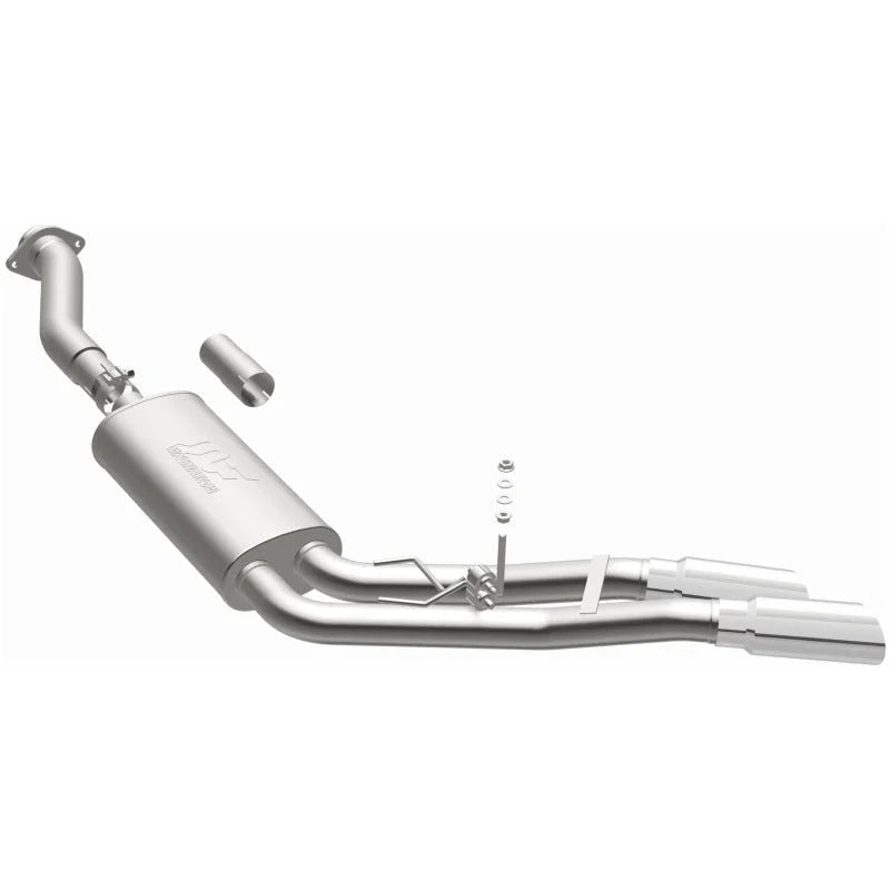 MagnaFlow 11-13 Ford F-150 Pickup Dual Same Side Before P/S Rear Tire Stainless CatBack Perf Exhaust - Additional View 12
