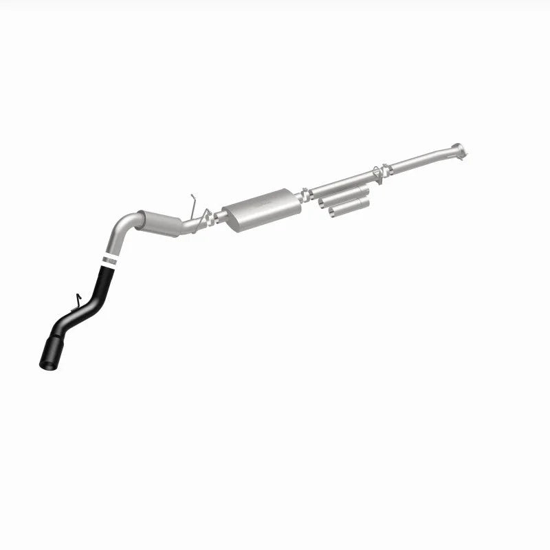 MagnaFlow 11-19 GM 2500/3500 6.0L 4in Single Passenger Side Rear Exit Cat-Back Exhaust w/Black Tips - Additional View 5