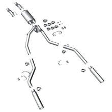Load image into Gallery viewer, MagnaFlow 11 Ford F-150 3.7L/5.0L/6.2L SS Catback Exhaust Dual Split Rear Exit w/ 3.5in SS Tips - Main Product View