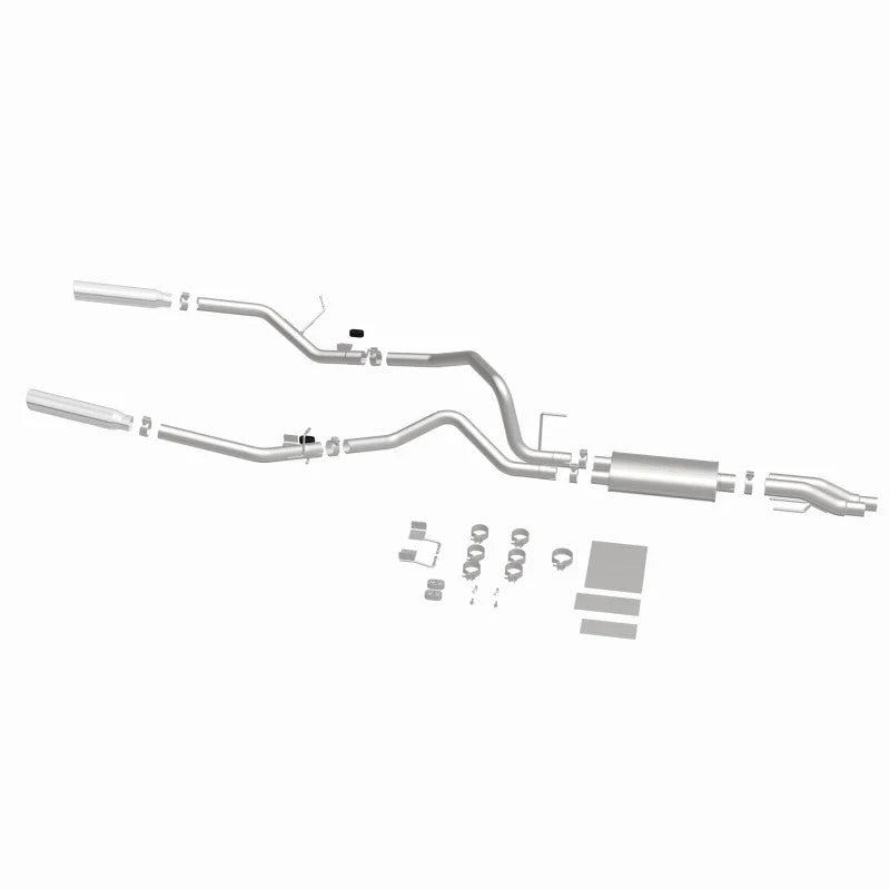 MagnaFlow 11 Ford F-150 3.7L/5.0L/6.2L SS Catback Exhaust Dual Split Rear Exit w/ 3.5in SS Tips - Additional View 14