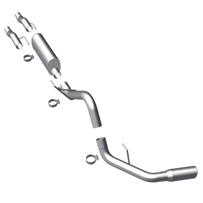 MagnaFlow 11 Ford F-150 3.7L/5.0L/6.2L SS Catback Exhaust Single Rear Side Exit w/ 4in SS Tips - Main Product View