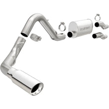 Load image into Gallery viewer, MagnaFlow 11 Ford F-150 3.7L/5.0L/6.2L SS Catback Exhaust Single Rear Side Exit w/ 4in SS Tips - Side View