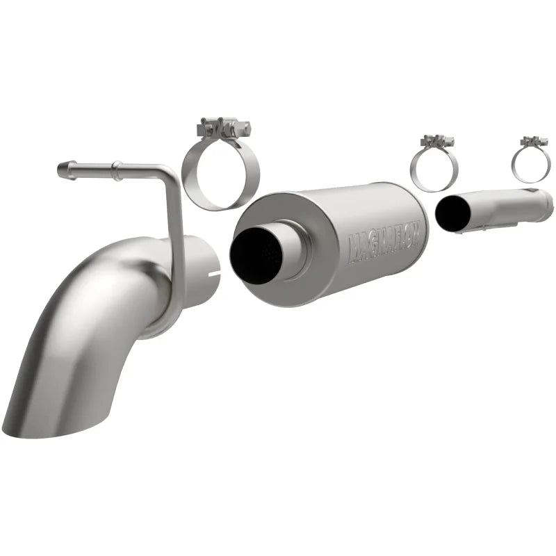 MagnaFlow 12-14 Jeep Wrangler JK Unltd V6 3.6L 2D Turn Down Front of Rear Tire SS C/B Perf Exhaust - Main Product View