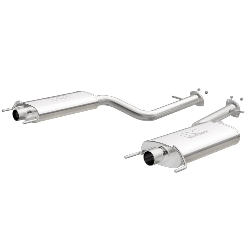 MagnaFlow 12-16 Lexus LS460 4.6L V8 Stainless Steel Axle Back (Uses Factory Tips) - Side View