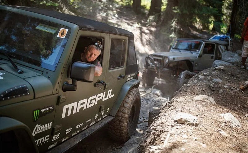 MagnaFlow 12-18 Jeep Wrangler 2.5in Overland Series Cat-Back Exhaust - Installation View