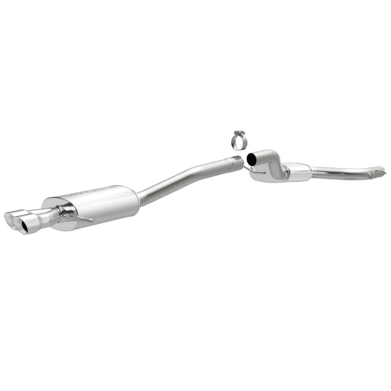 MagnaFlow 12 VW Jetta 2.0L Turbocharged Dual Straight D/S Rear Exit Stainless Cat Back Perf Exhaust - Side View