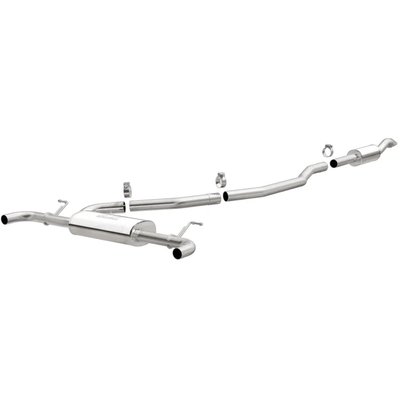 MagnaFlow 13-15 Lincoln MKZ L4 2.0L Turbo Stainless Cat Back Performance Exhaust Dual Split Rear - Side View